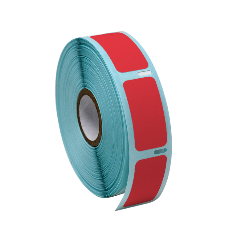 Globe Scientific Label Roll, Cryo, Direct Thermal, 38x19mm, for Large Vials and Tubes, Red Image